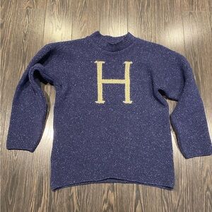 90% wool Harry Potter “H” Monogram Sweater, size M